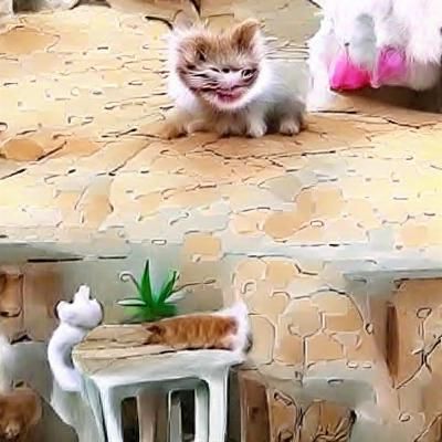 funny little cat