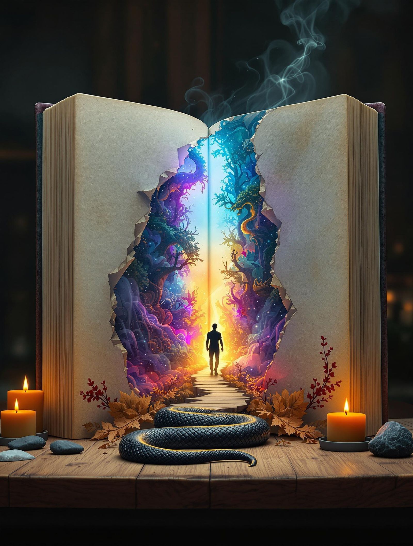 A huge open book of myths