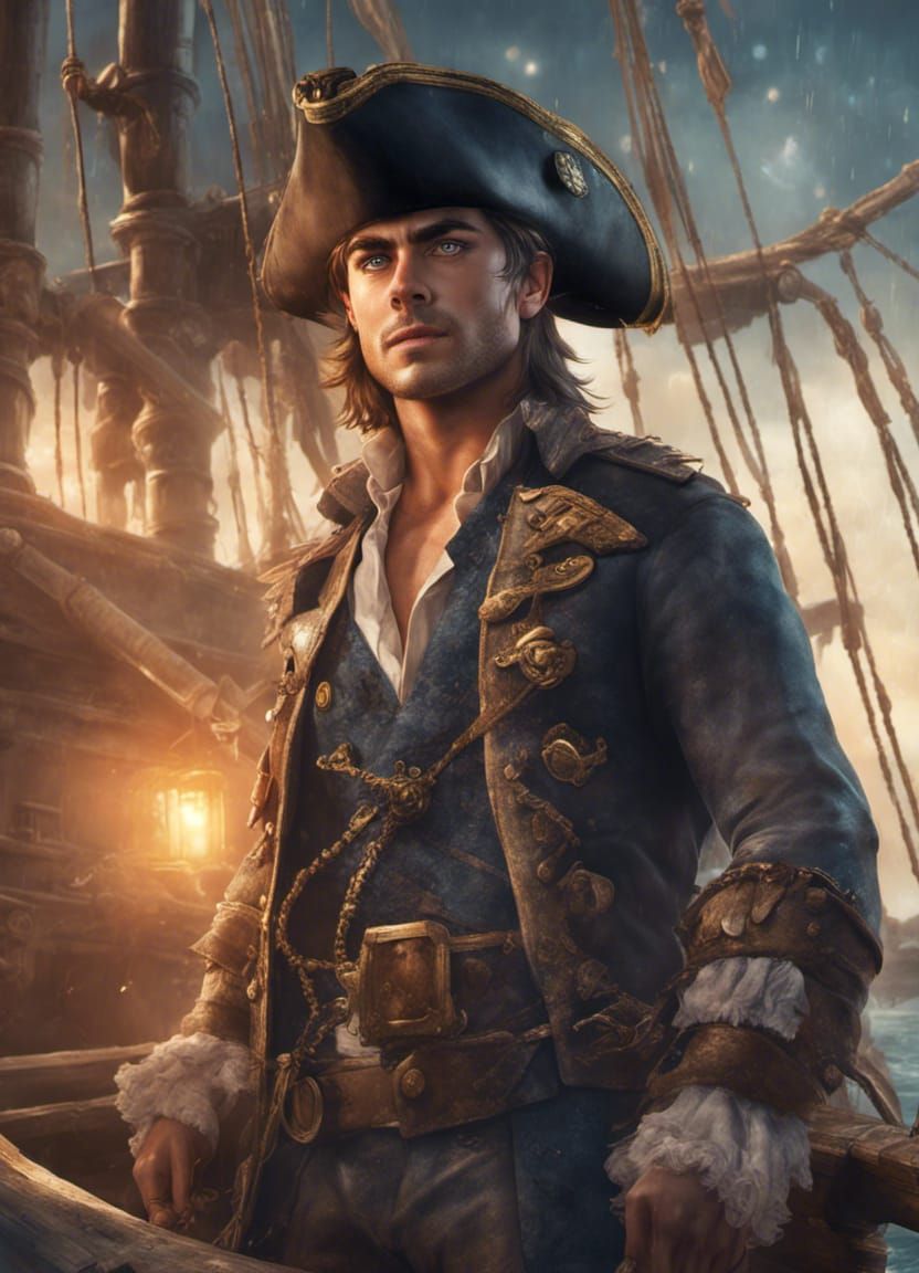 Zac Efron, The Pirate AI Generated Artwork NightCafe Creator