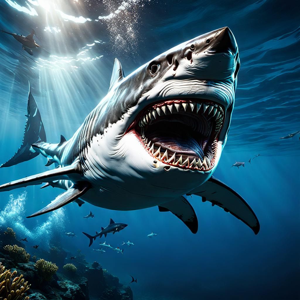 Great white shark - AI Generated Artwork - NightCafe Creator