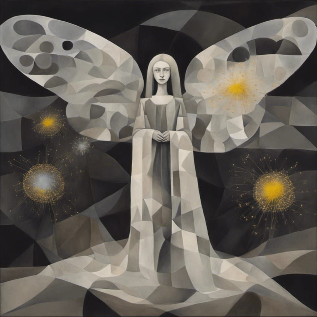 Winged Angels in a Million Dandelion dreamscape, making wish...