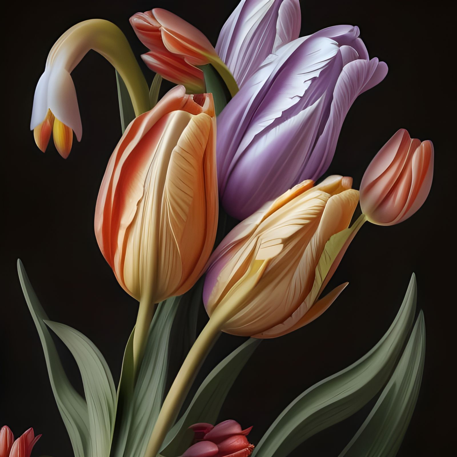 Tulips - AI Generated Artwork - NightCafe Creator