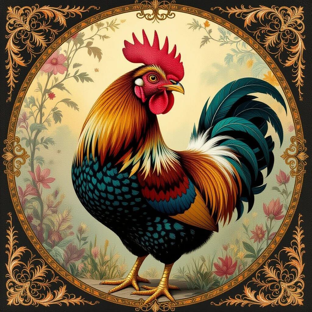 portrait of a rooster