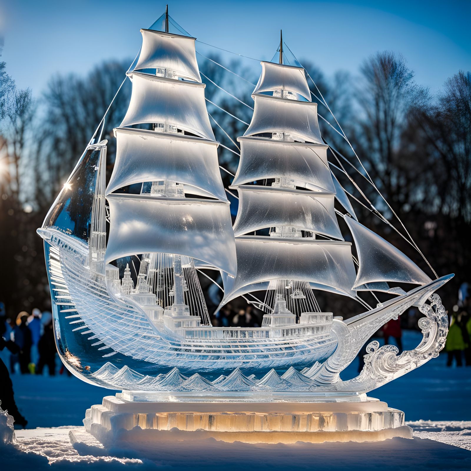 Ice carving competition in Minnesota.