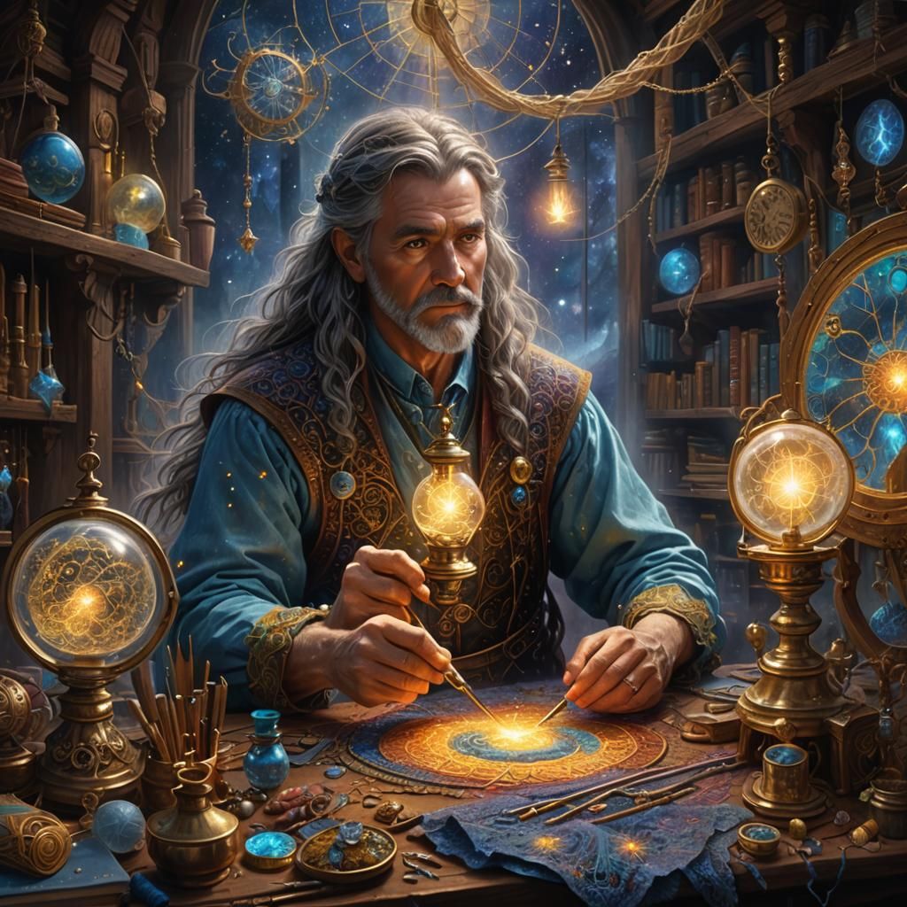 artist with magic hands