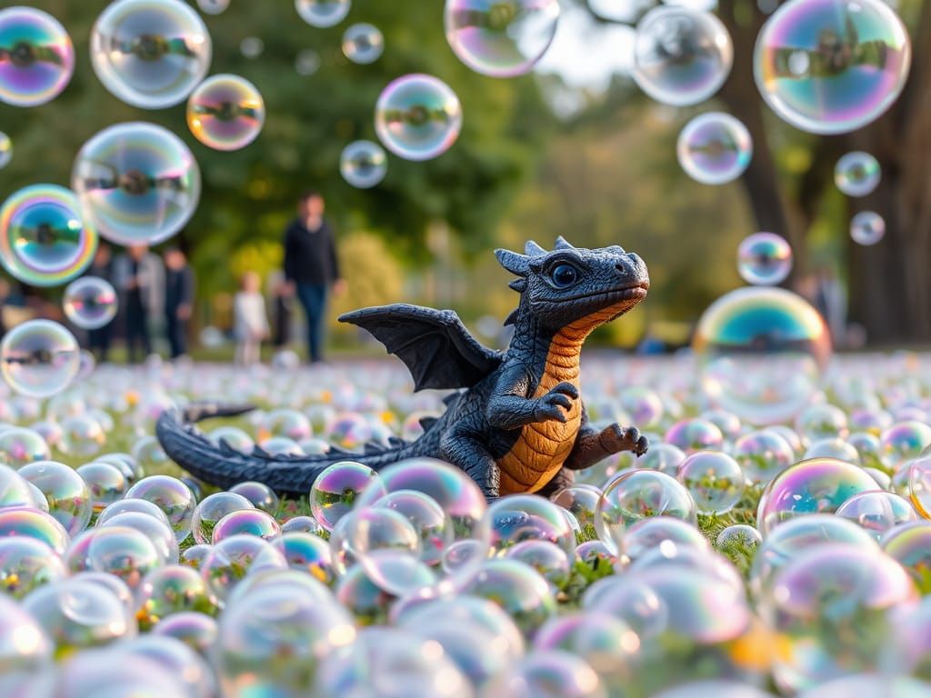 Playing with bubbles  by @Ishara