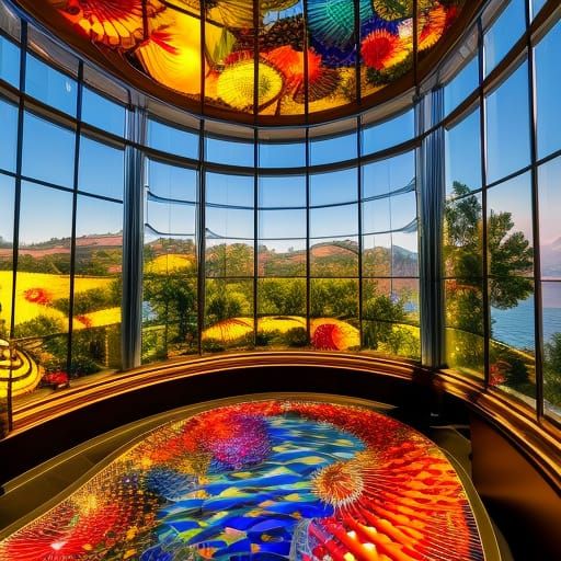 Chihuly glass pleasure with hyperdetailed pain and carved wi...