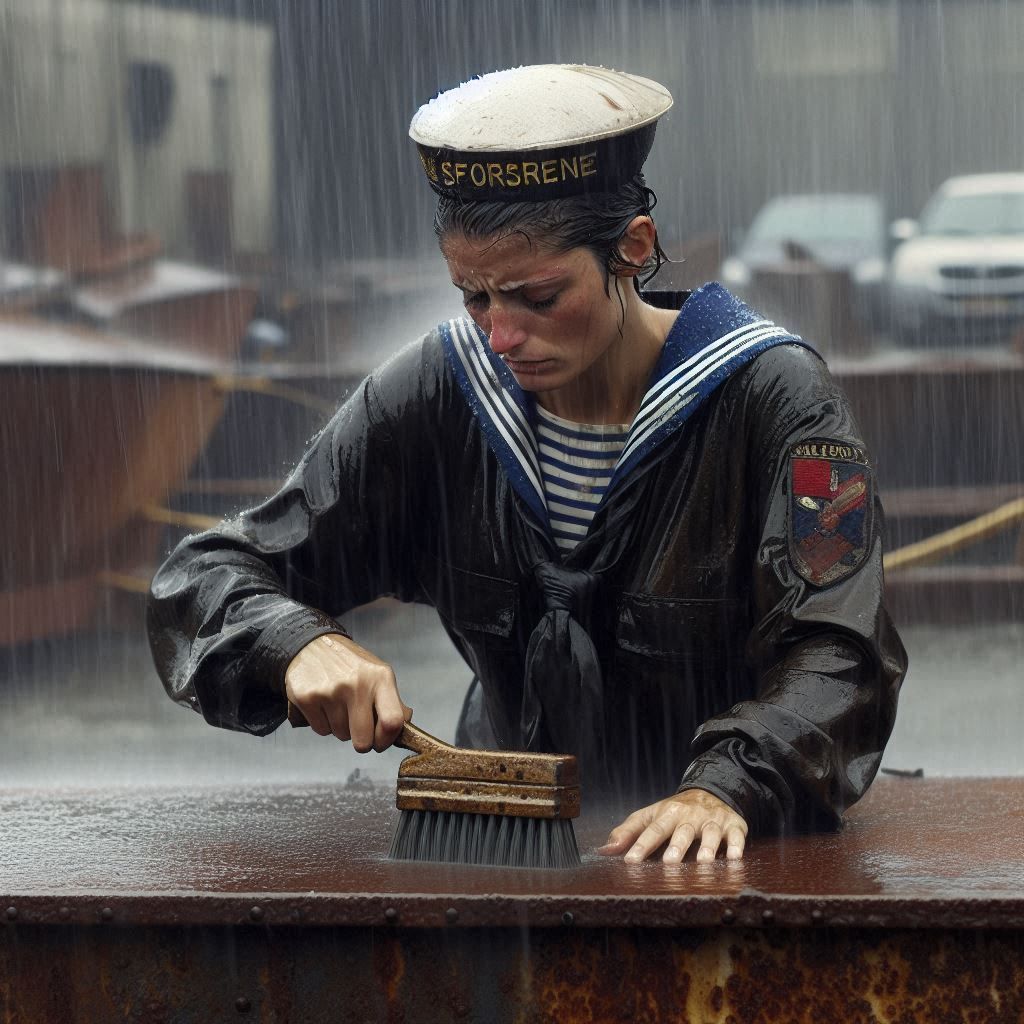 A futile rust removal attempt - Italian Navy (4)