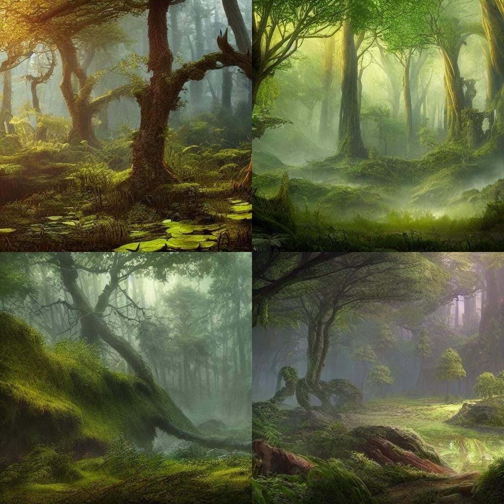 green forest - AI Generated Artwork - NightCafe Creator