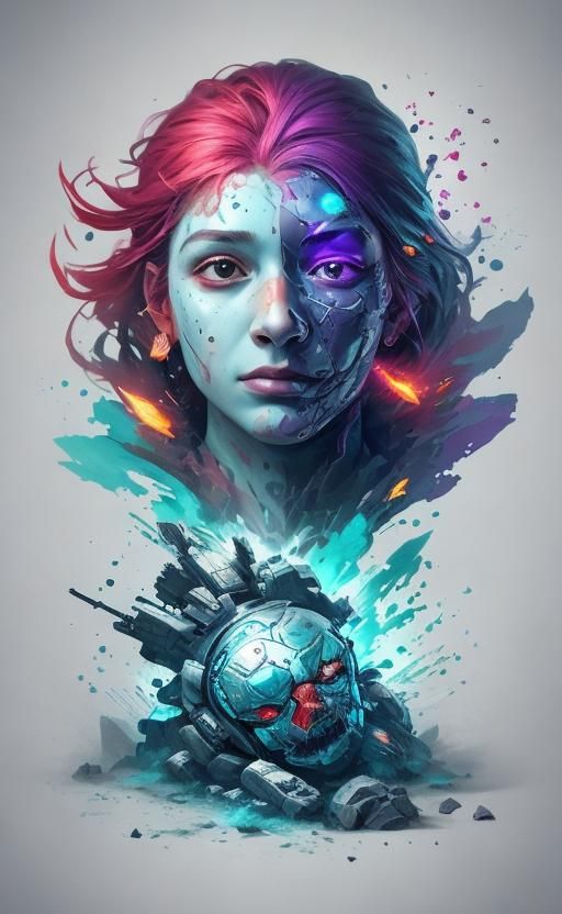 Detailed automatic aesthetic change on the human face through cellular-level engineering. <lora:Isometric View V8:0.1> <lora:CrystalClusterV...