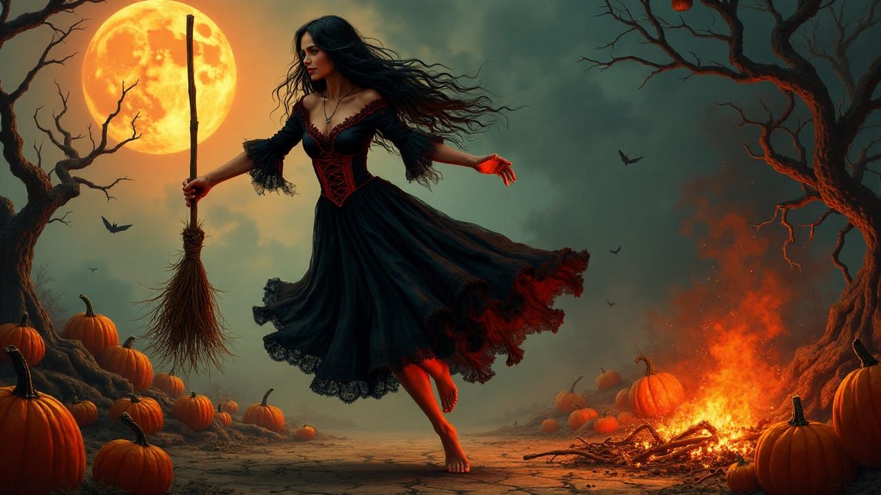 Dancing on Halloween Under The Blood Moon