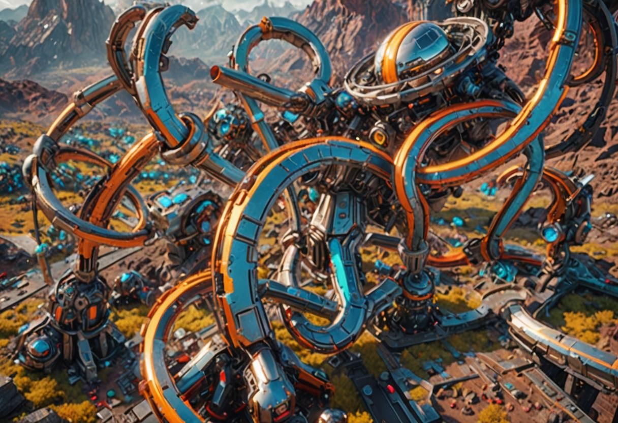 A more colorful version of this semi-organic surrealistic la...