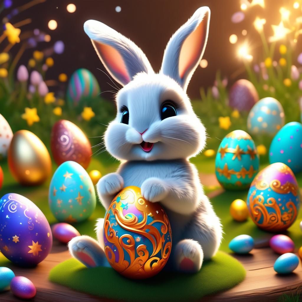 Easter bunny - AI Generated Artwork - NightCafe Creator