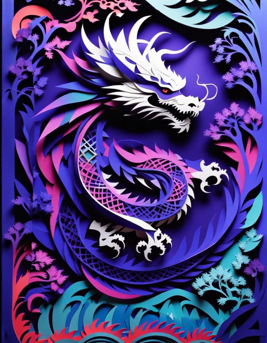Kirigami  Dragon.