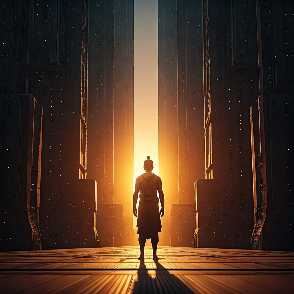 Subhuti Contemplates Virtue in Metropolis of the Future