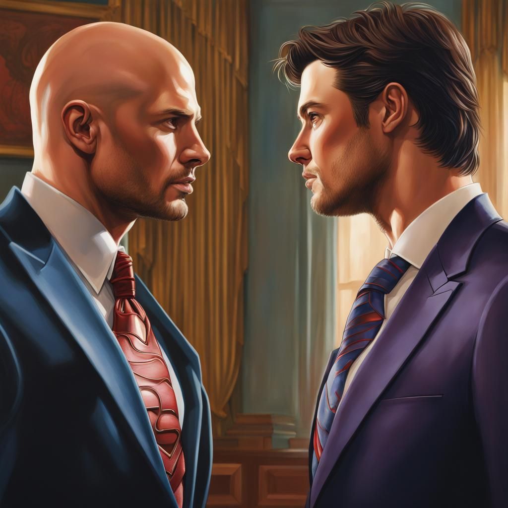 Lex Luthor X Clark Kent AI Generated Artwork NightCafe Creator