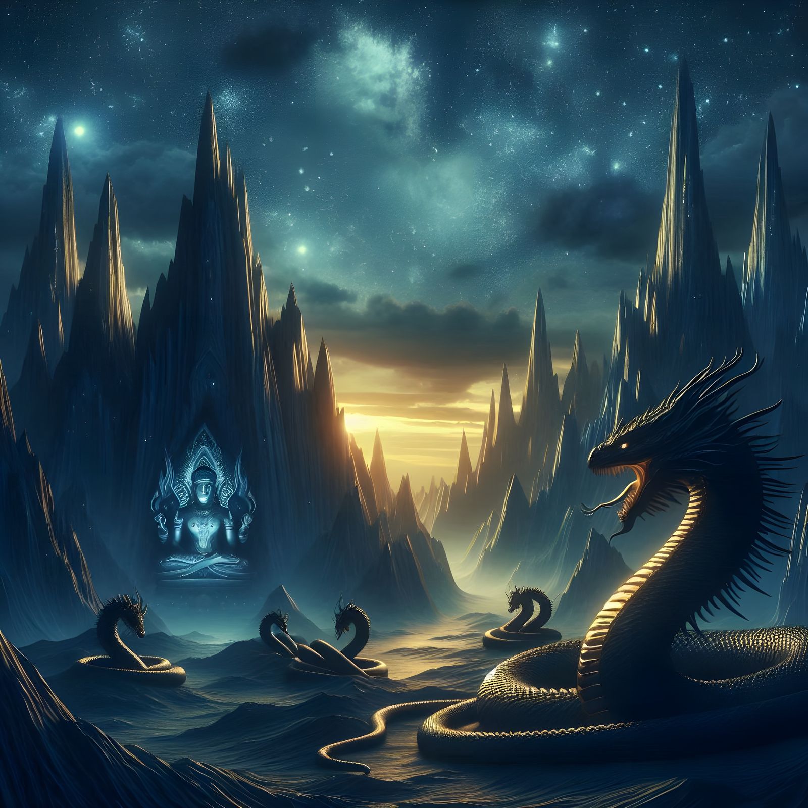 Nagas in a dream world