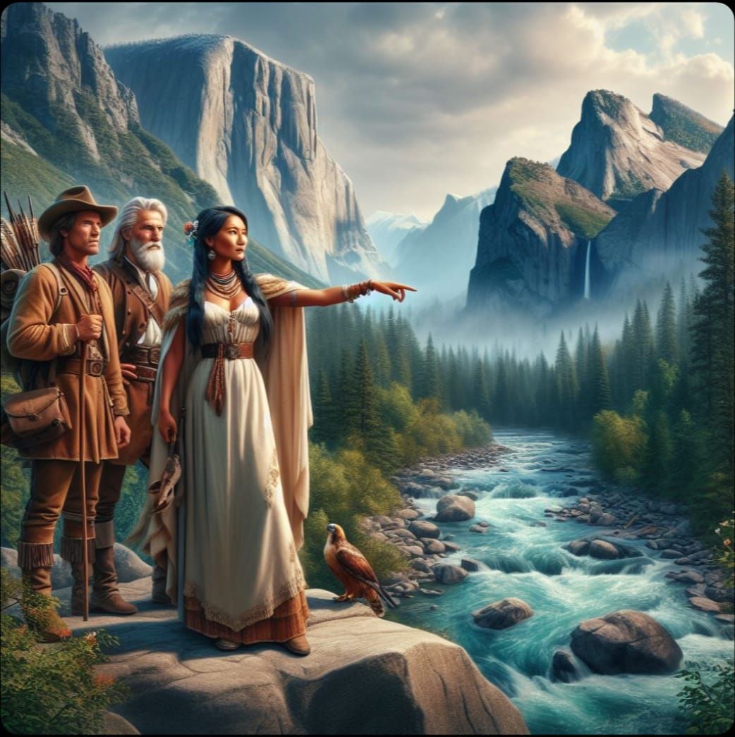 Lewis and Clark With Sacagawea