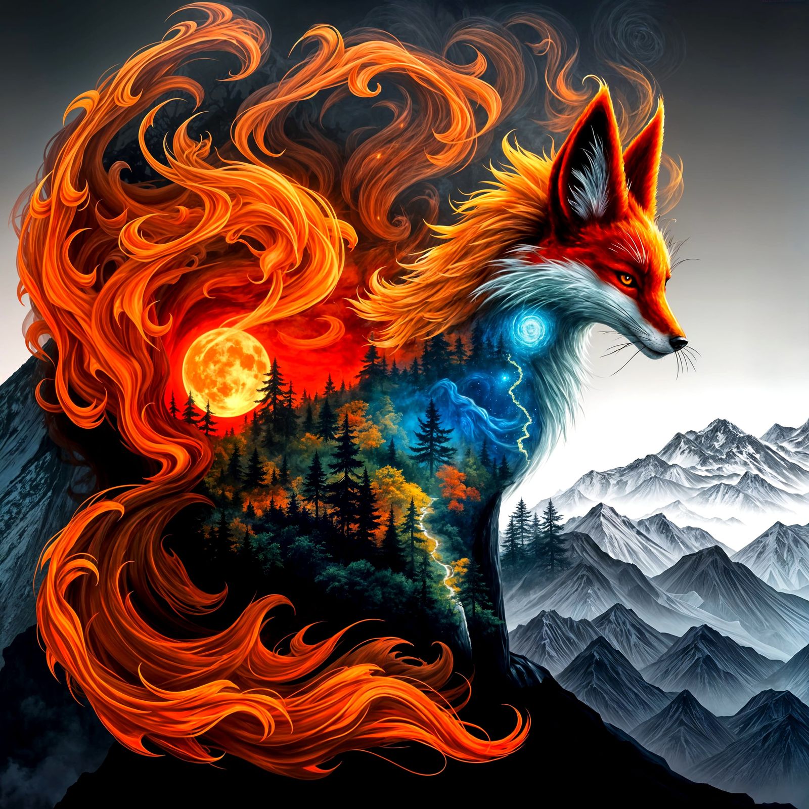 Nine-Tailed Fox  by @Orville Mountbatten 