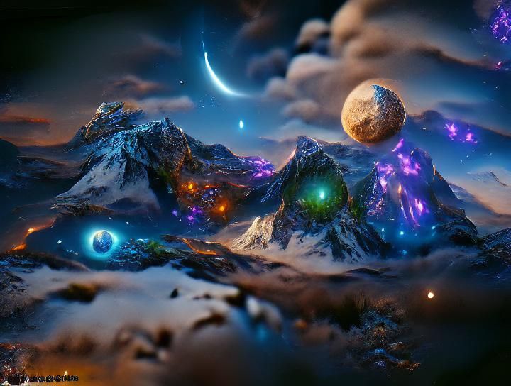 mountain in sapce  by @Jango