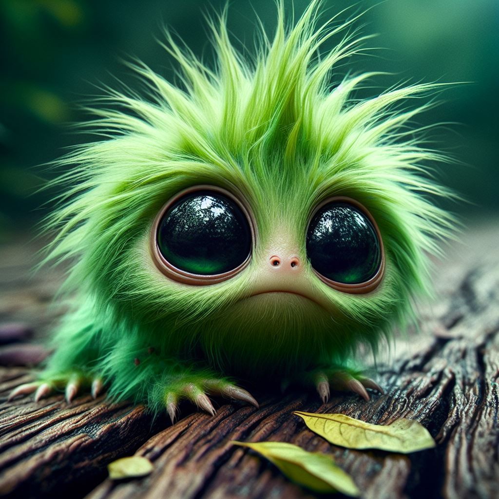 Green Fluffy  by @Tina