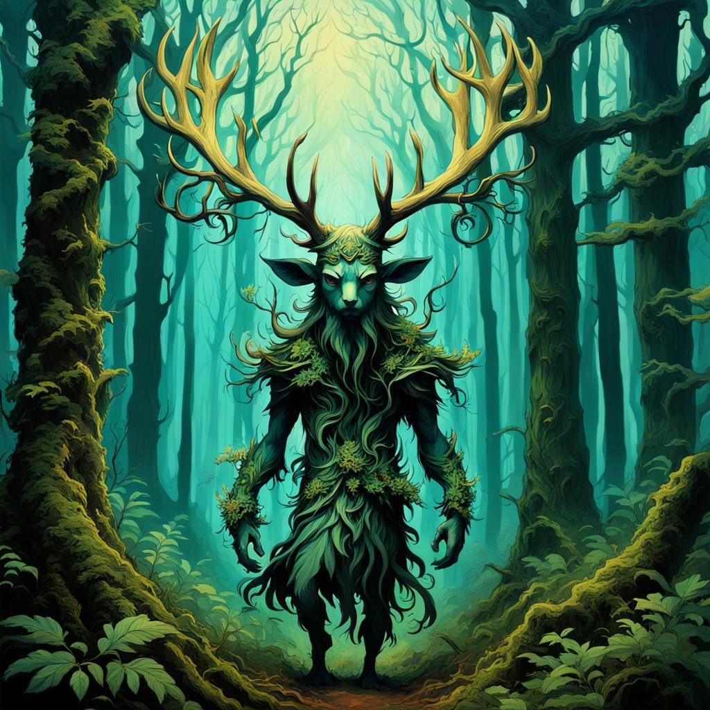 a grumpy forest spirit - AI Generated Artwork - NightCafe Creator