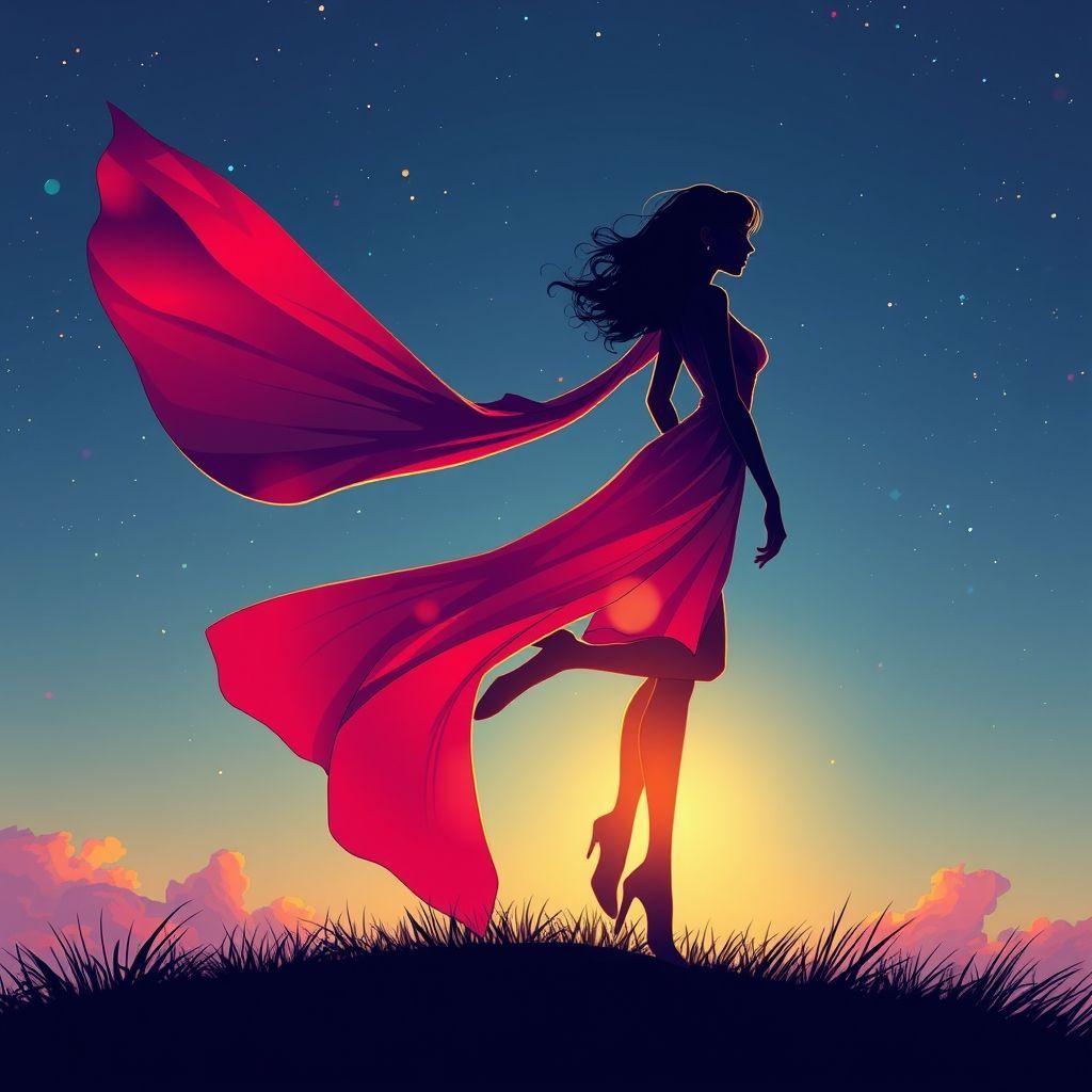 A woman in a graceful