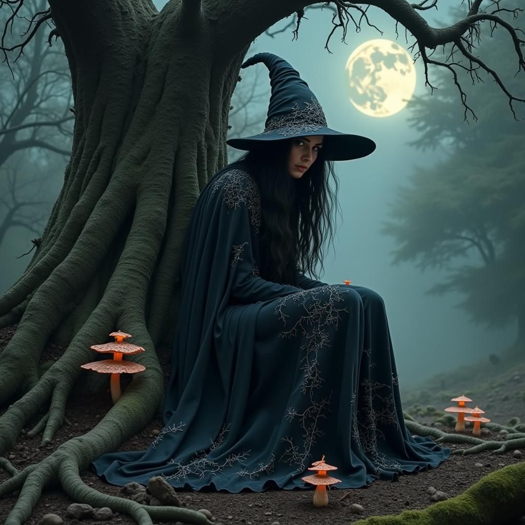 a witch in the forest