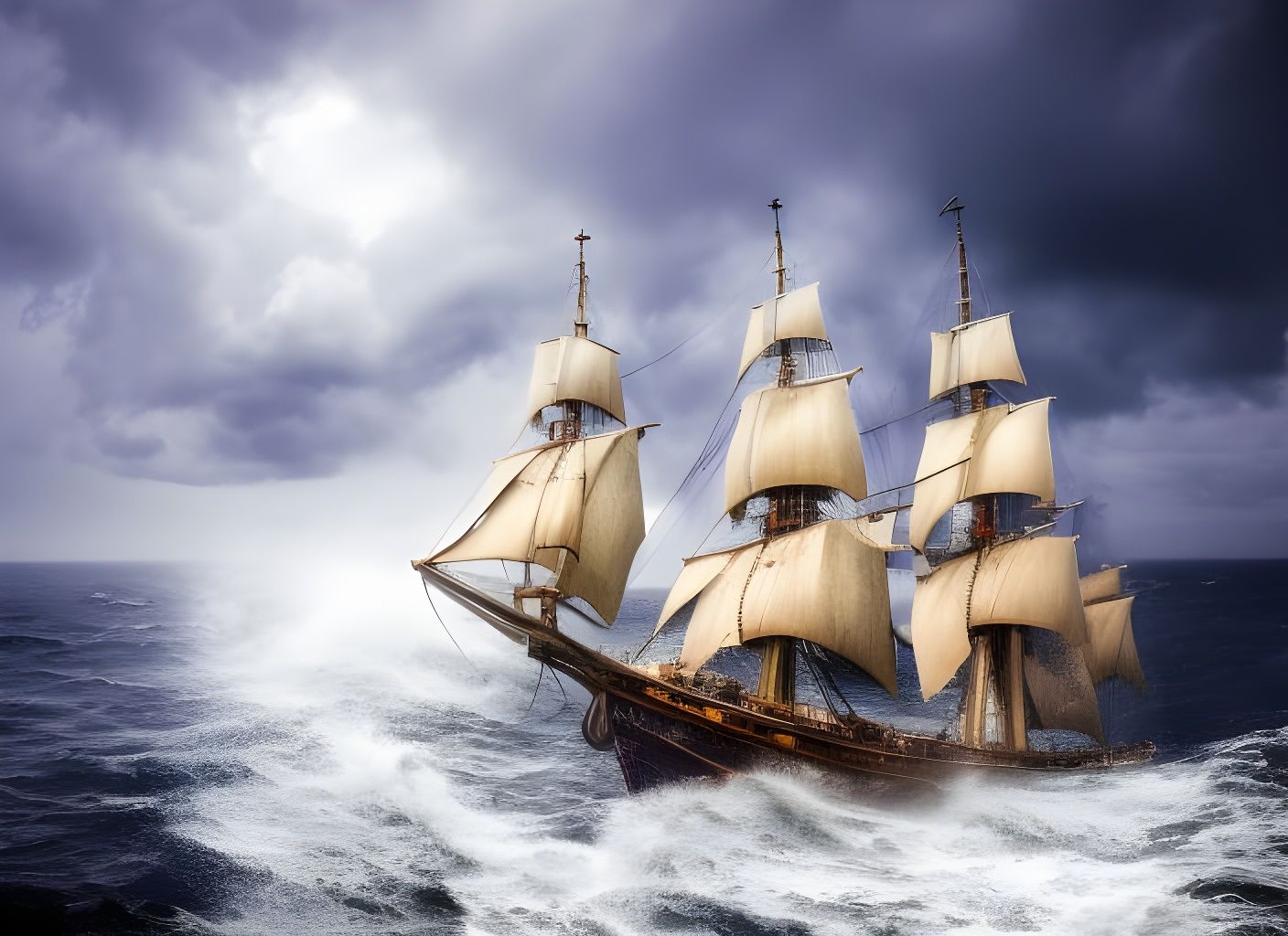 Historical sailing ship called the sovereign of the seas, Ph...