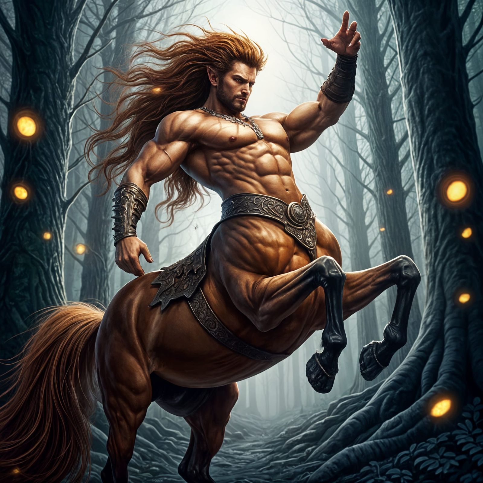 Centaur in an Eerie Forest  by @MasterRed
