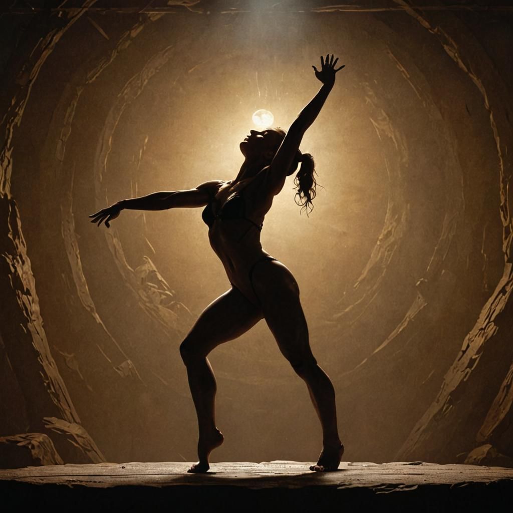 Silhouette of a gymnast  by @Julbergh