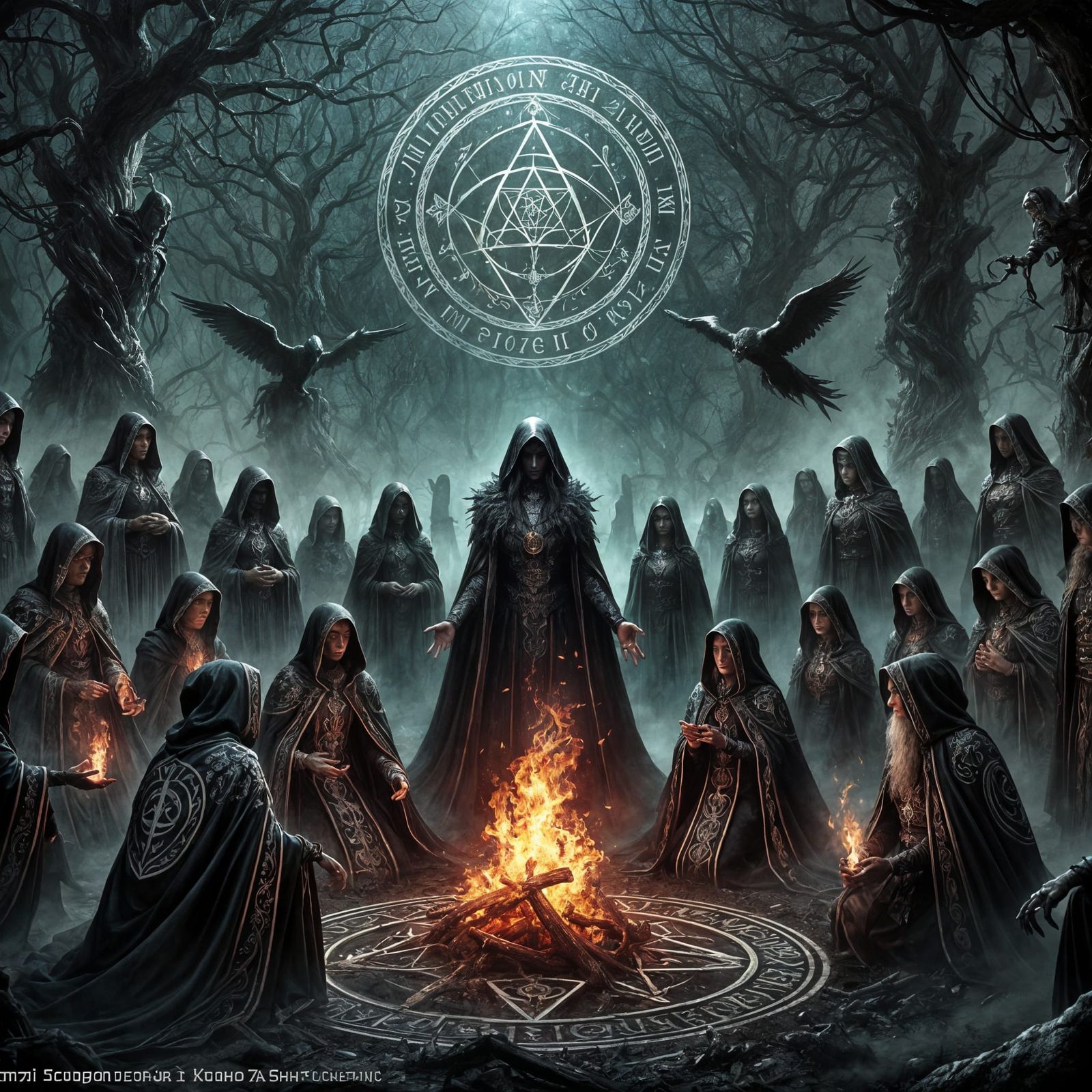 Here’s the dark fantasy artwork depicting the mysterious Sab...