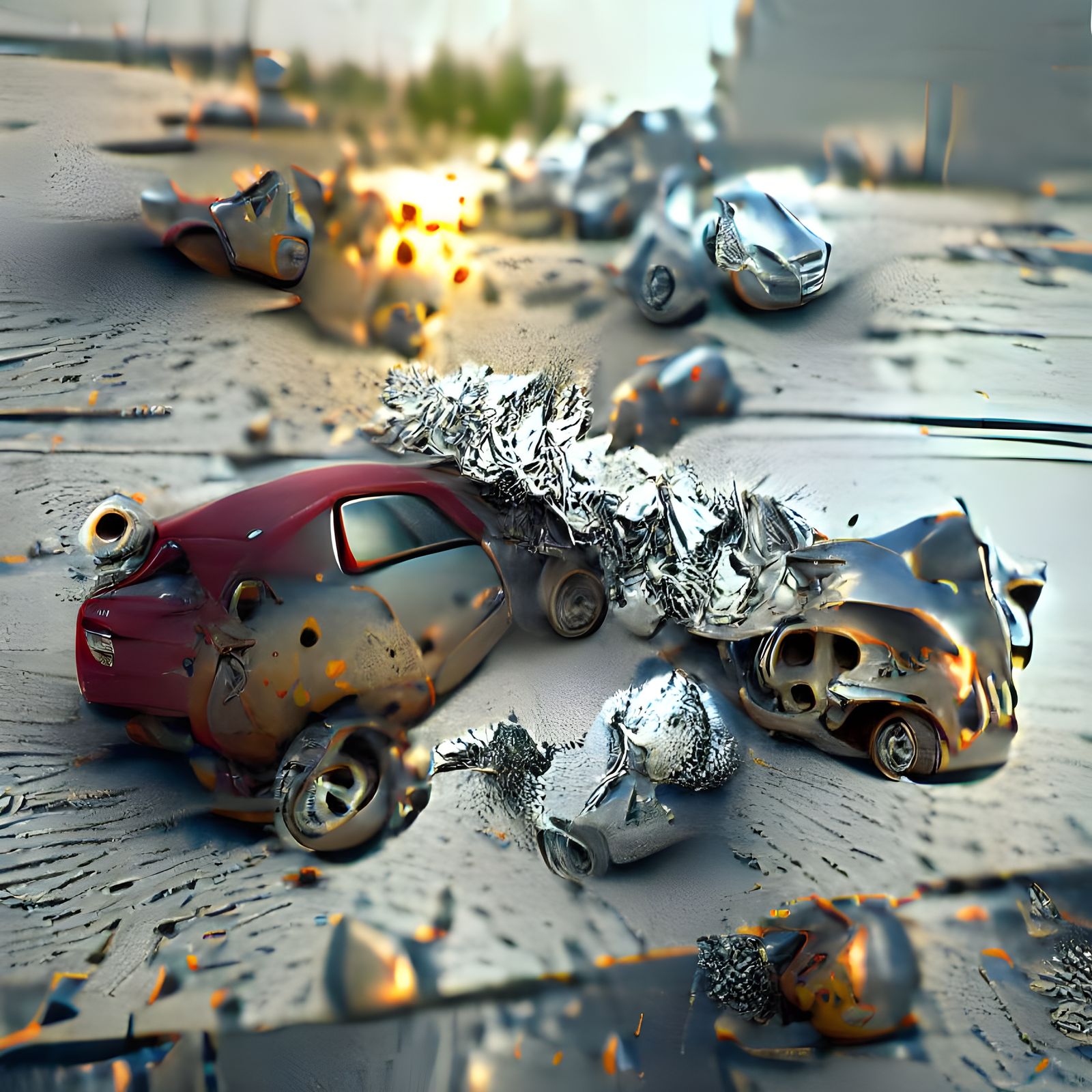 Cars collide