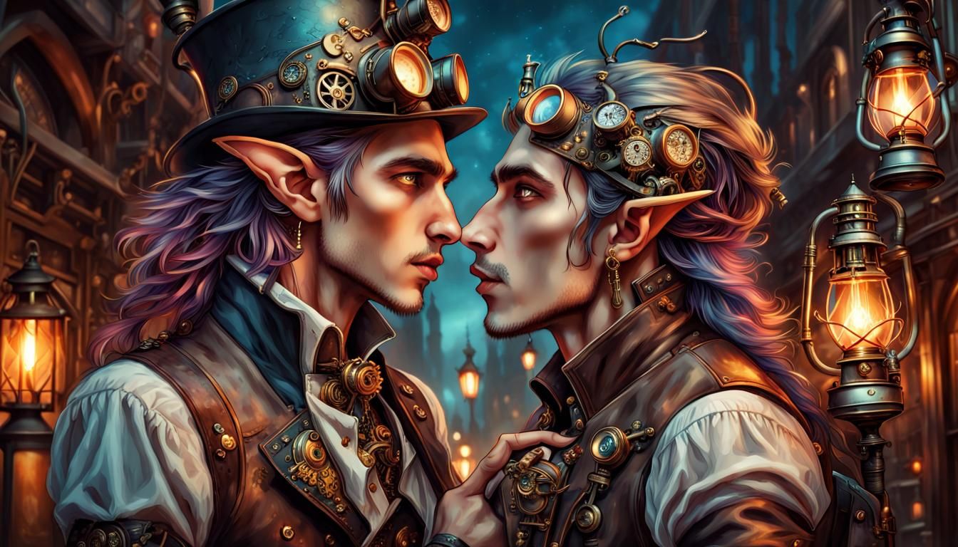 Steampunk Elves - AI Generated Artwork - NightCafe Creator