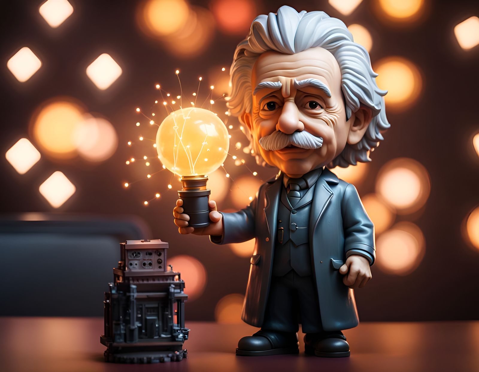 Einstein Bobblehead Sets Atom Power Free  by @Mythic_Flame