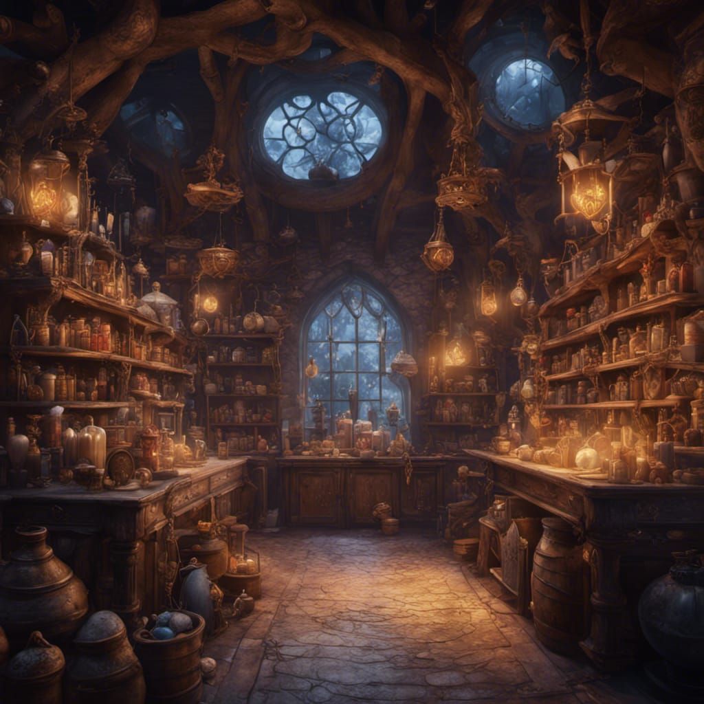 Potion store - AI Generated Artwork - NightCafe Creator