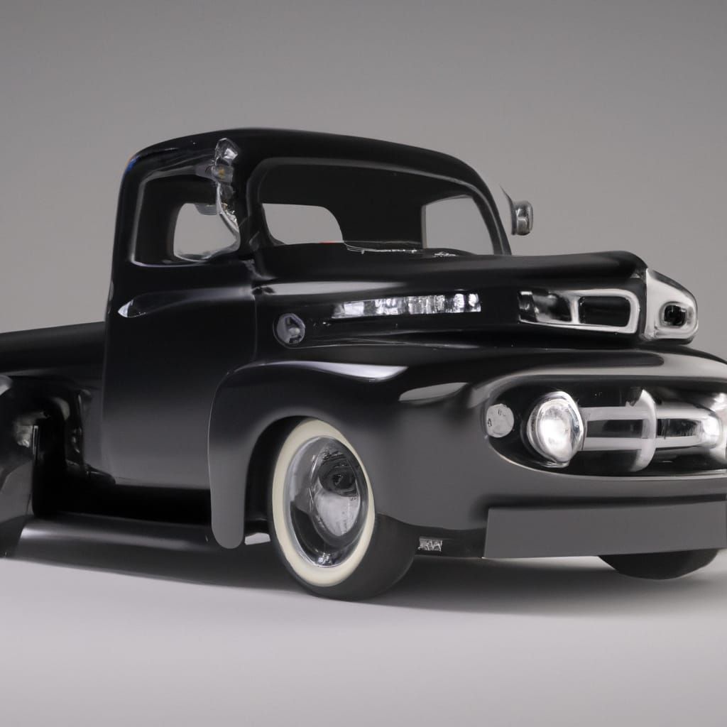 1948 FORD F1. RESTOMOD, MATTE BLACK, LOWERED SUSPENSION, POLISHED