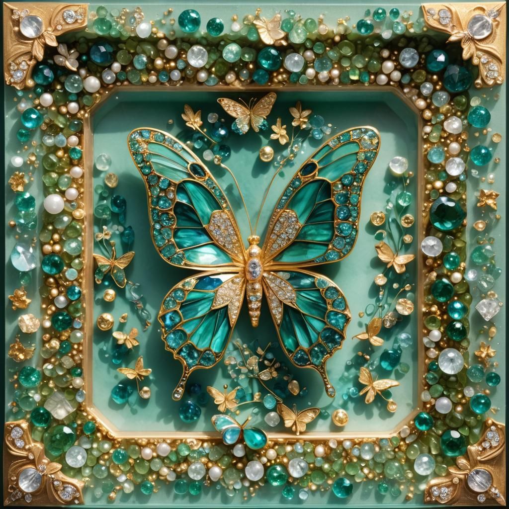 A crystal 3D shadow square box, inside is a hyper-photoreali...