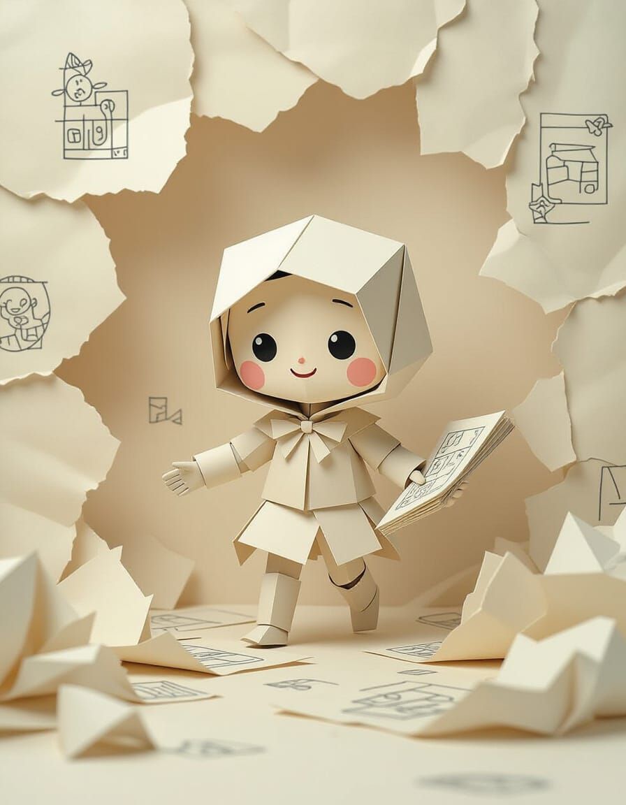 Character made of paper - Start Image 2