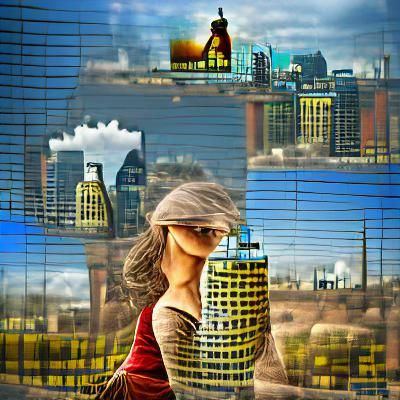 Kiss me while no one is looking in a city window on a city s...