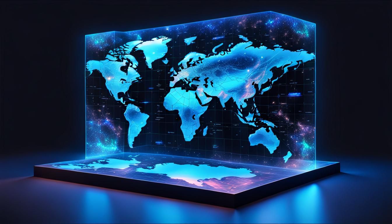 World Map Hologram  by @Yulia 