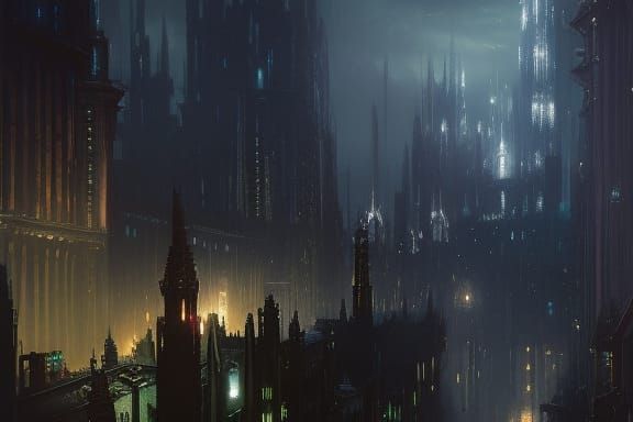 dark fantasy city - AI Generated Artwork - NightCafe Creator