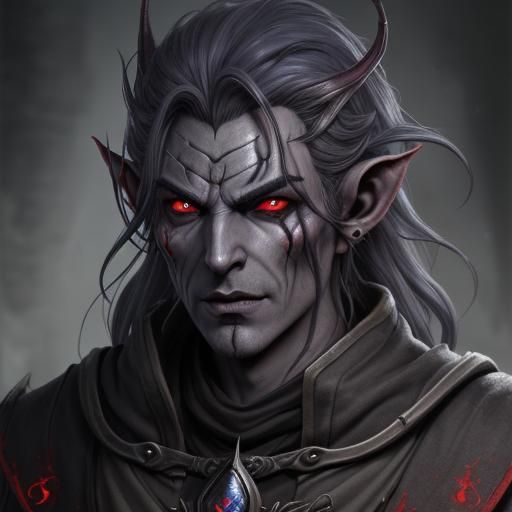 Dunmer male, wild mage - AI Generated Artwork - NightCafe Creator