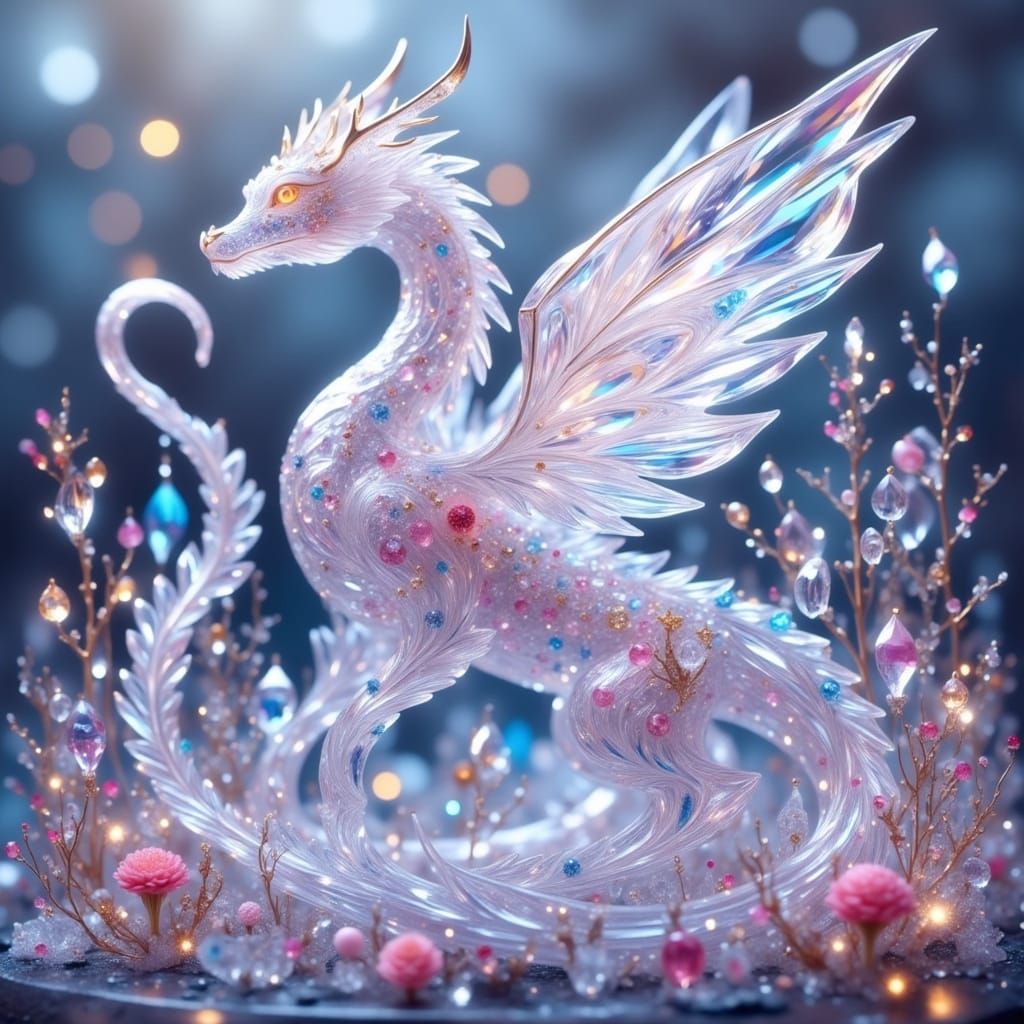 Crystal Dragon  by @Kata Lianna Tanaii