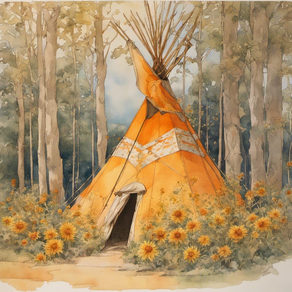 The sunflower teepee