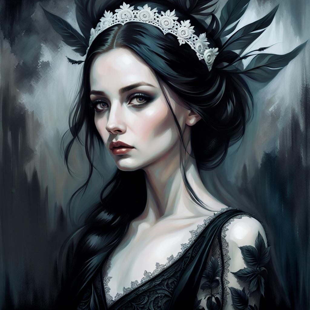 goth portrait - AI Generated Artwork - NightCafe Creator