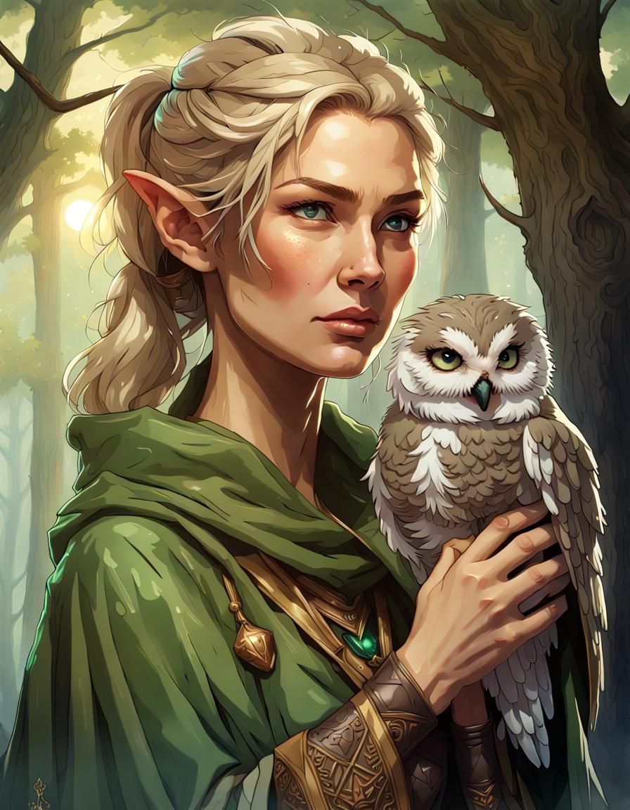 Ellf Wizard and Friend   by @Davekk