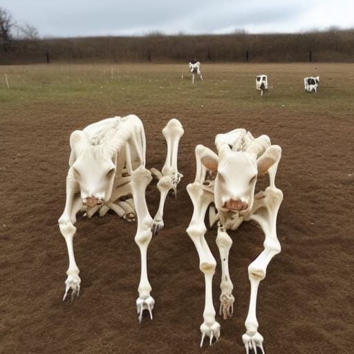 skeleton cows???