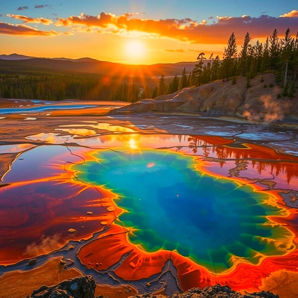 Grand Prismatic Spring in Yellowstone  by @Brandy Vazquez