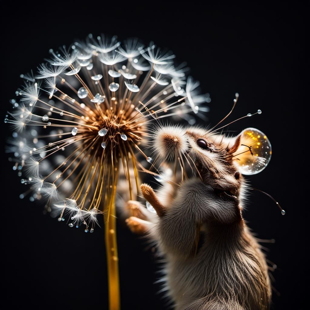 Mouse and Dandelion  by @ELY M
